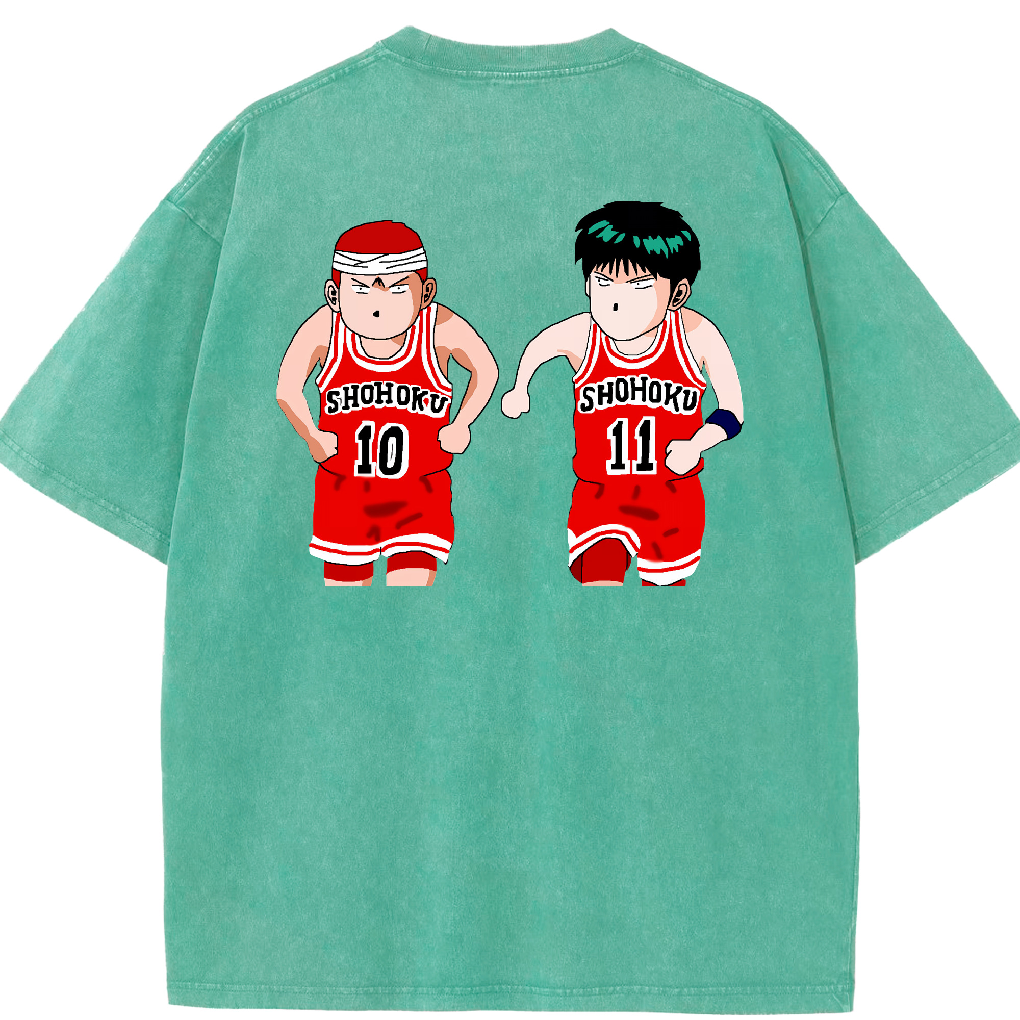 （画像用） SLAM DUNK／スラムダンク 綿100% ヴィンテージ風 半袖Tシャツ（背面プリント）